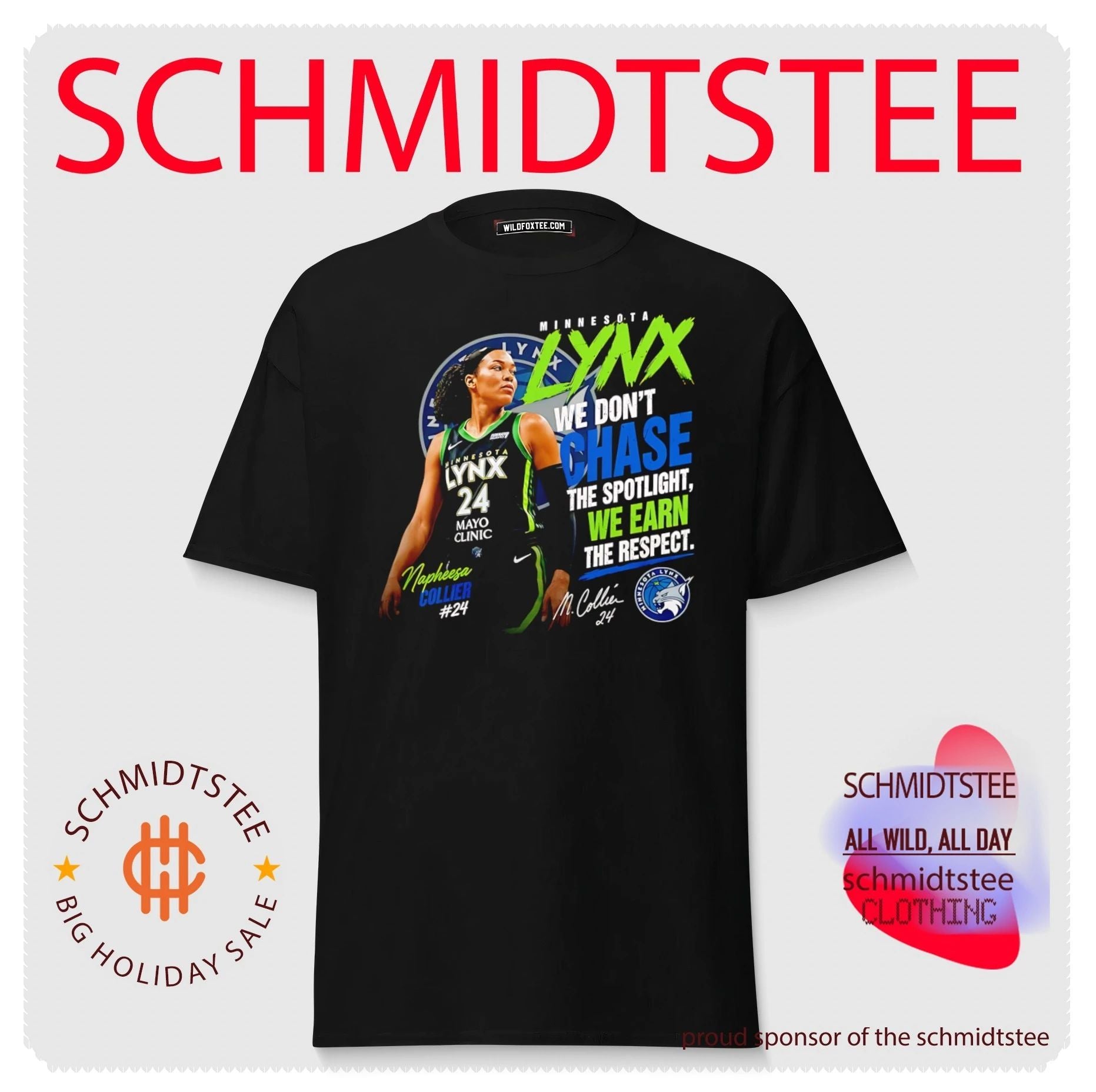 Minnesota Lynx Napheesa Collier we don’t chase the spotlight we earn the respect shirt