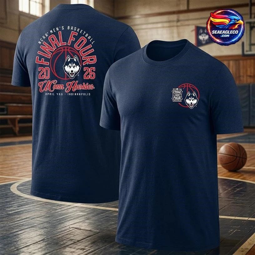 Uconn Huskies 2026 Ncaa Tournament Final Four Two Sided Shirt