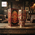 Manchester United Red Devils Luxury Gold Diamond 40oz Insulated Tumbler With Handle