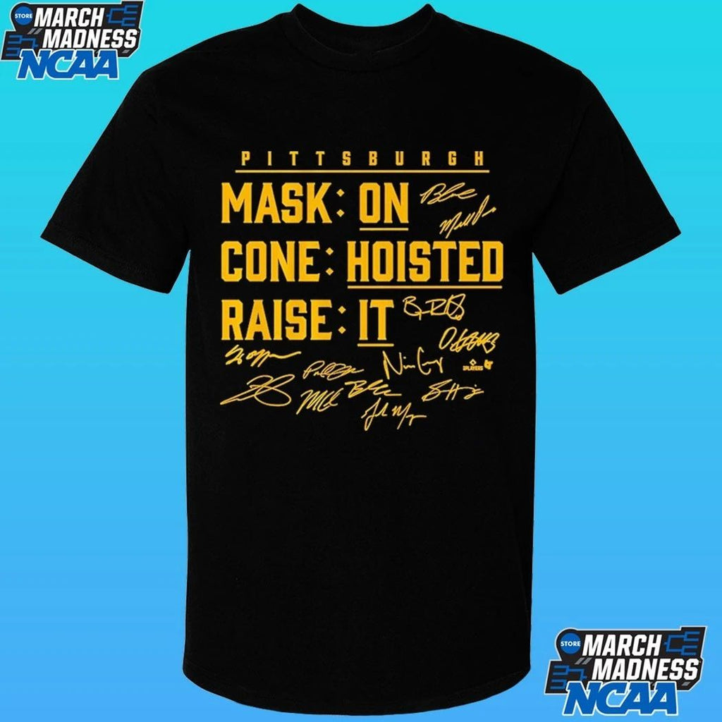 Pittsburgh Baseball Mask On Cone Hoisted Raise It Shirt