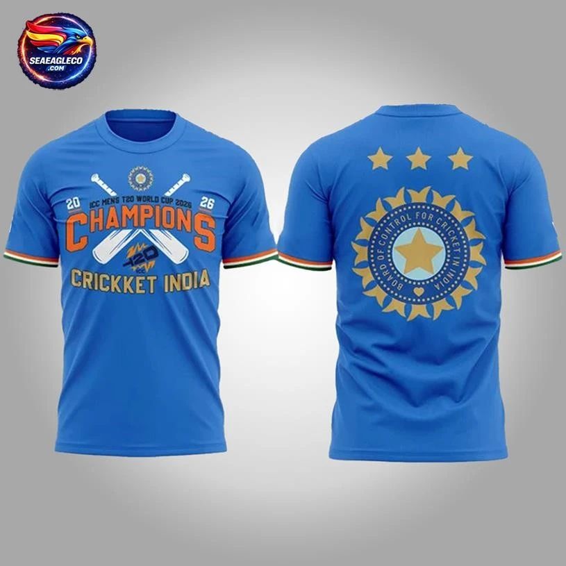 ICC Men’s T20 World Cup Champions Indian Cricket Two Sided Shirt