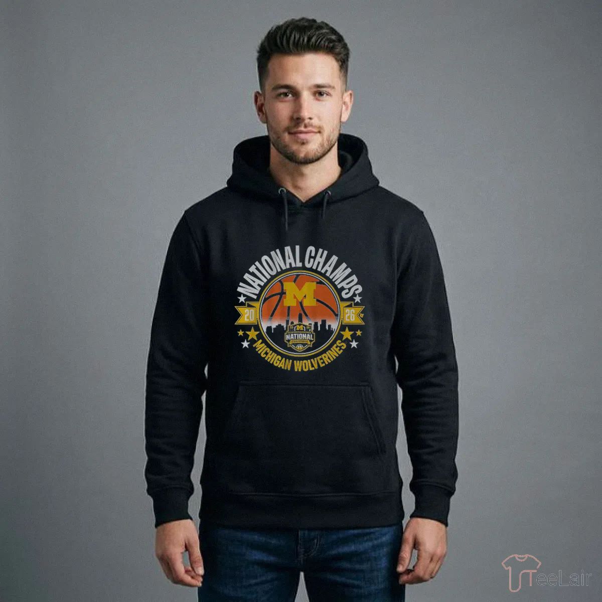 Michigan Wolverines MBB 2026 National Champions Circle Shirt