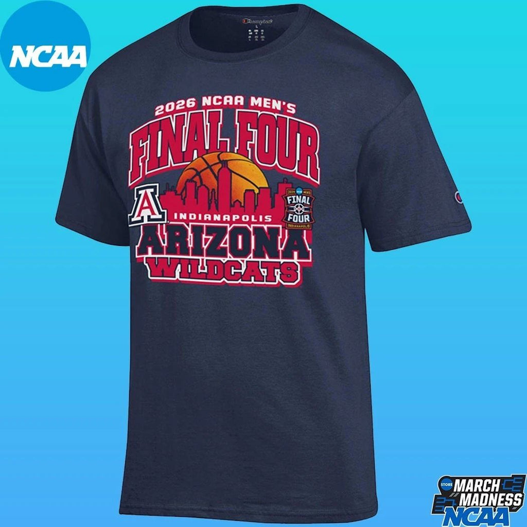 Arizona Wildcats Navy Blue 2026 NCAA Men’s Basketball Final Four Bound Shirt