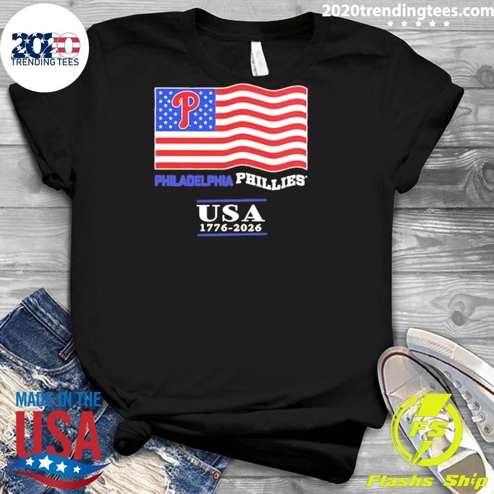 Philadelphia Phillies USA 1776-2026 4th of July American Flag Shirt