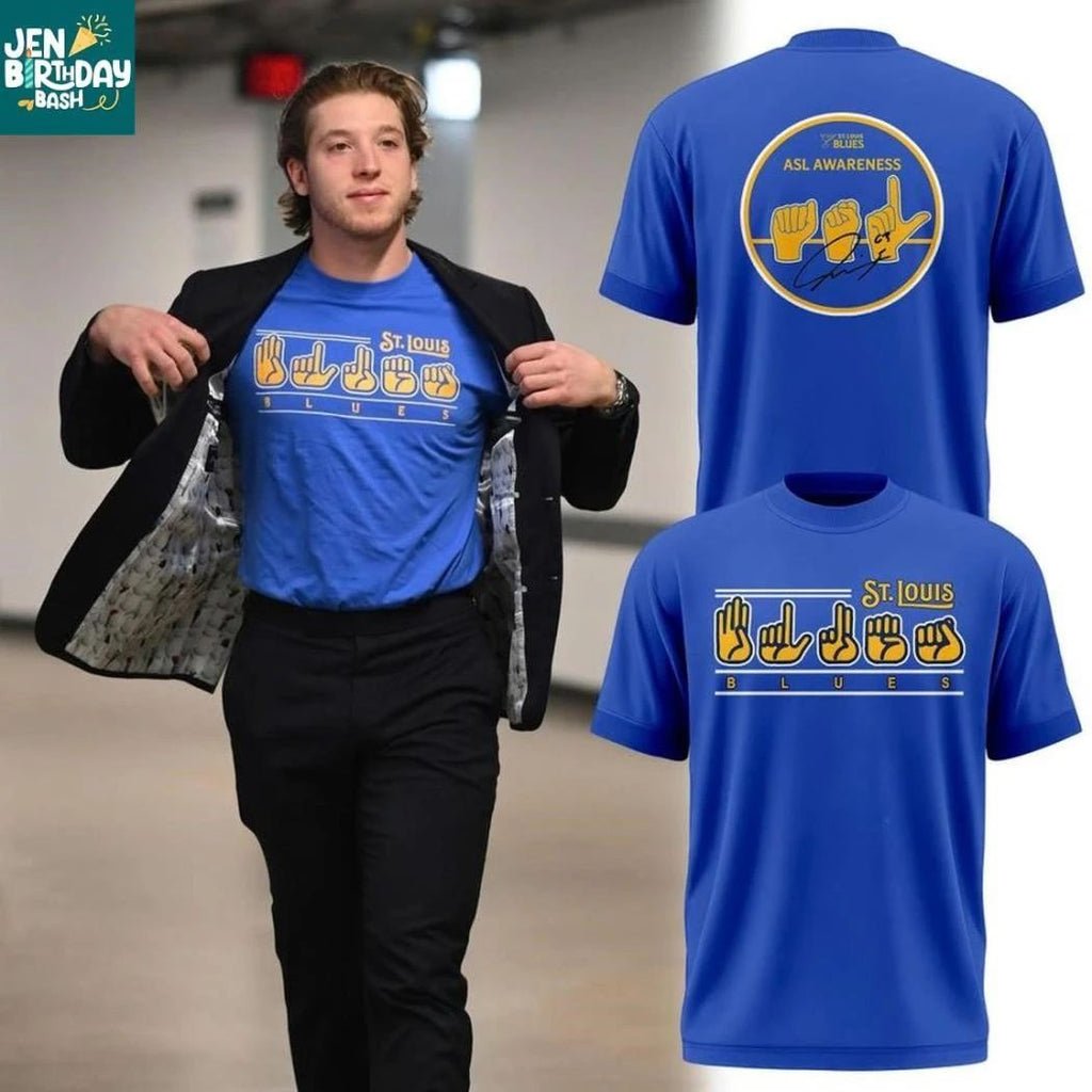 St. Louis Blues ASL Awareness Night 2026 Tribute Night Shirt