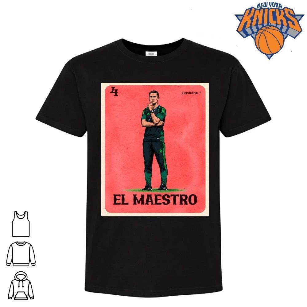 El Maestro Mexico Football Coach Shush Celebration Loteria Graphic T Shirt