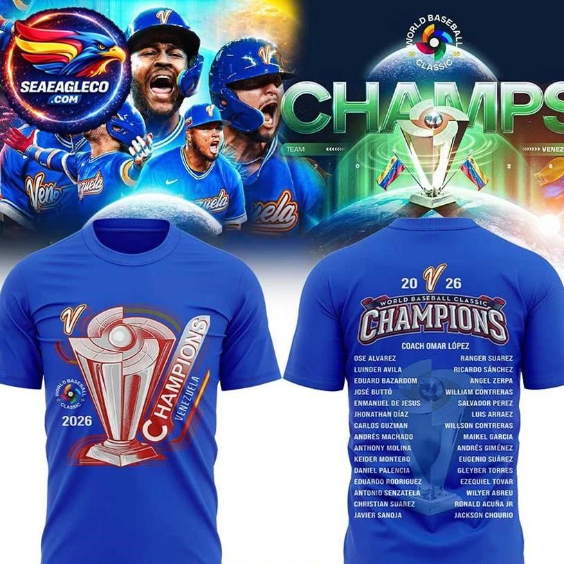 Venezuela Baseball World Baseball Classic Champions 2026 Two Sided Shirt