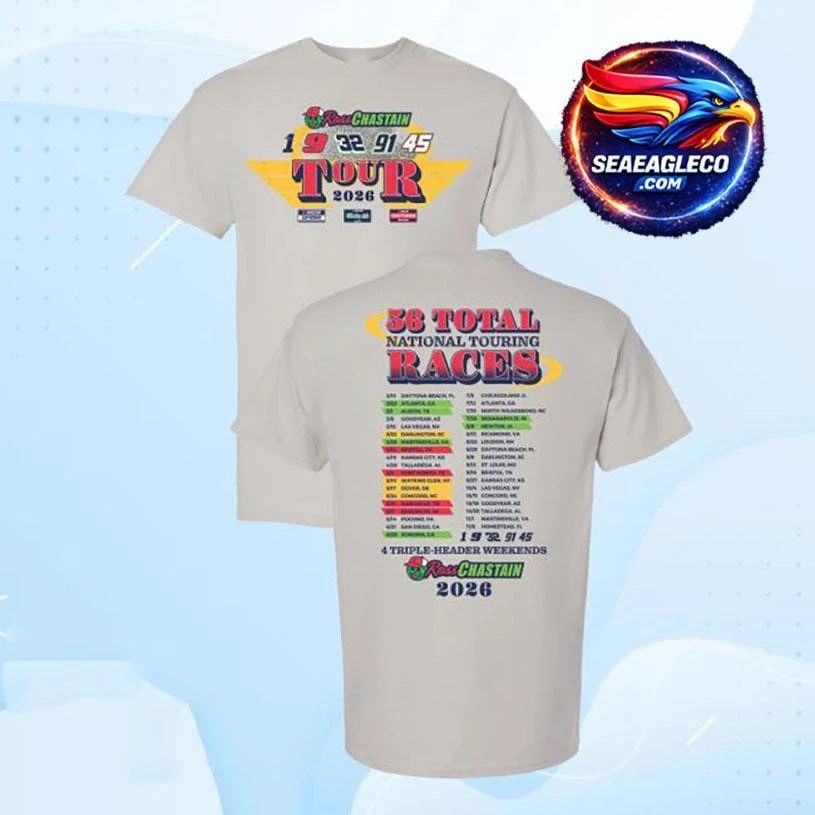 Trackhouse Ross Chastain 2026 Tour Two Sided Shirt