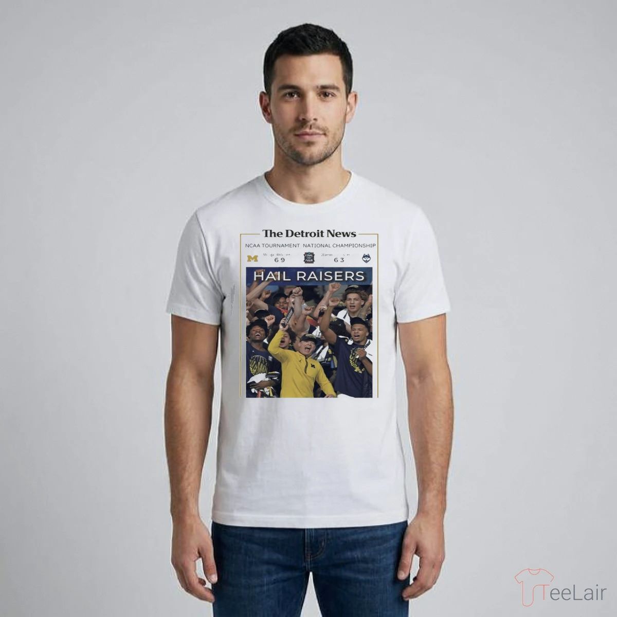 Hail Raisers The Detroit News Michigan Wolverines Basketball Ncaa Champions Celebration Framed Shirt