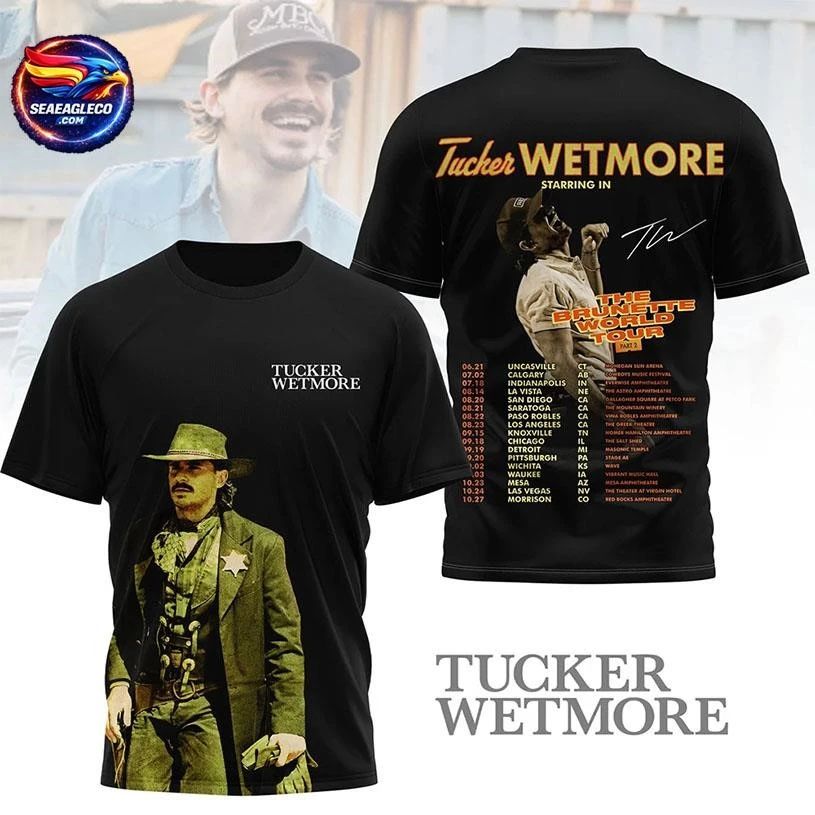 Tucker Wetmore The Brunette World Tour Part 2 Two Sided Shirt