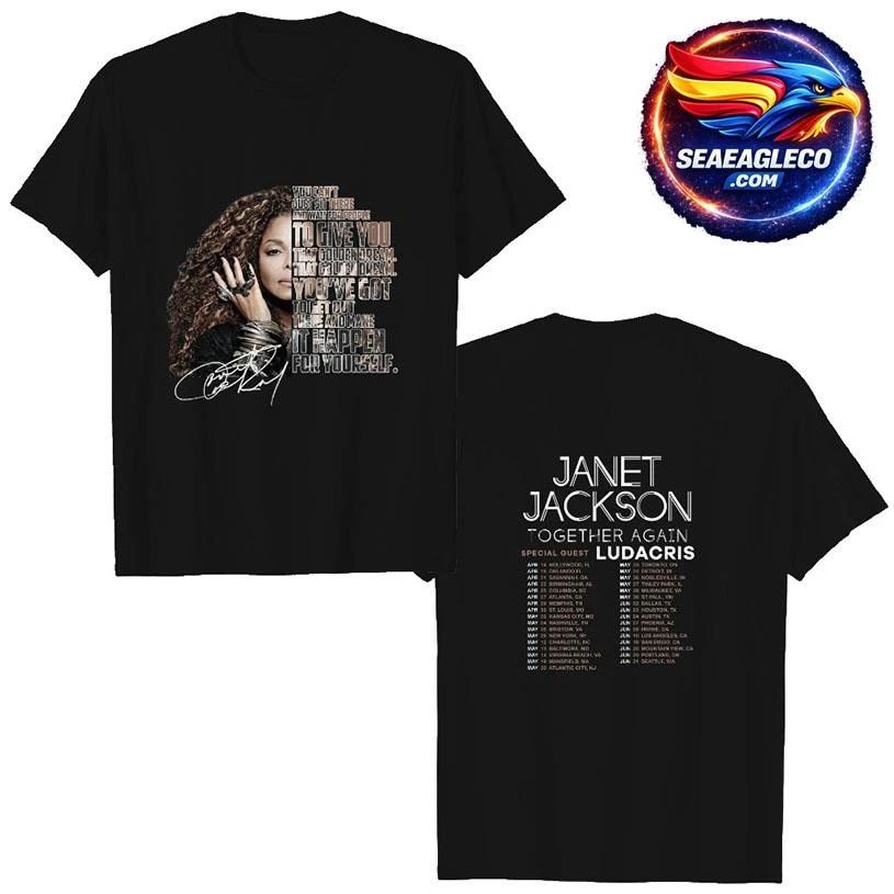 Janet Jackson Together Again Tour 2023 Two Sided Shirt