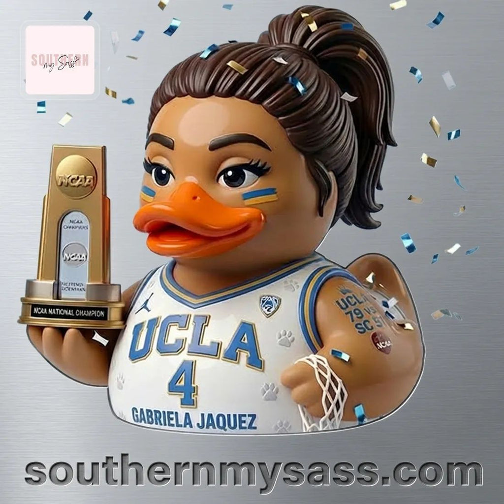 Gabriela Jaquez UCLA 2026 NCAA Champions Historic First Rubber Duck