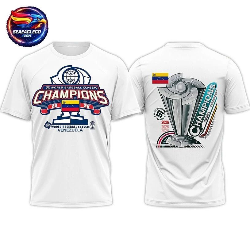 Venezuela World Baseball Classic Champions 2026 Two Sided Shirt