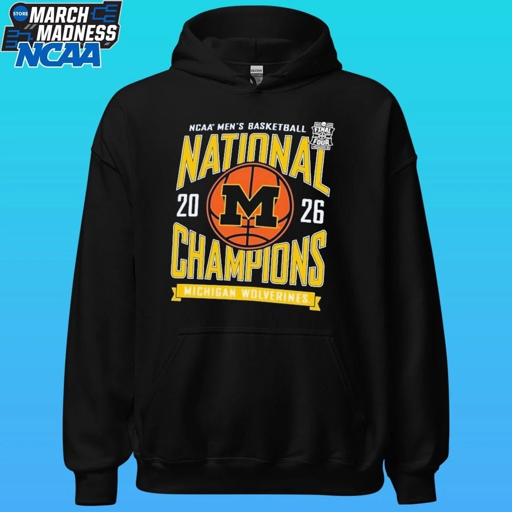 Michigan Wolverines Champion 2026 NCAA Men’s Basketball National Champions Powerblend Shirt