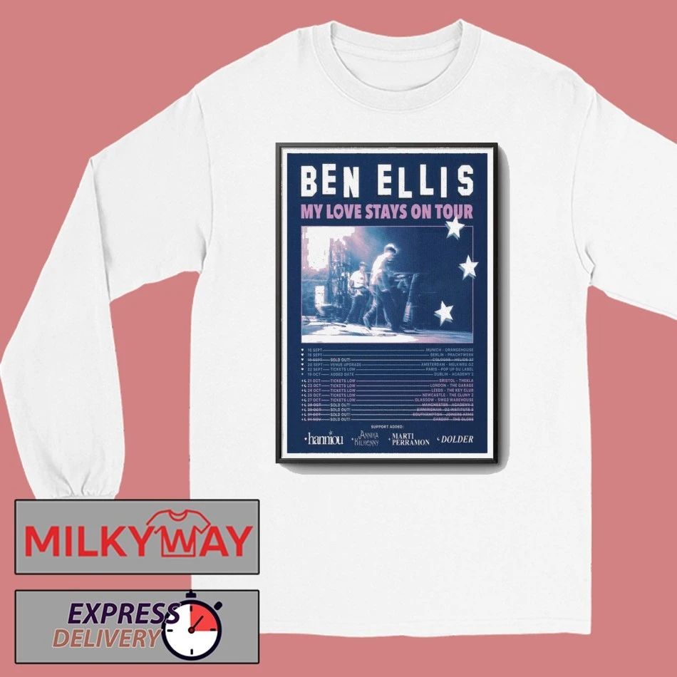 Ben Ellis 2025 Concert Tour Poster shirt
