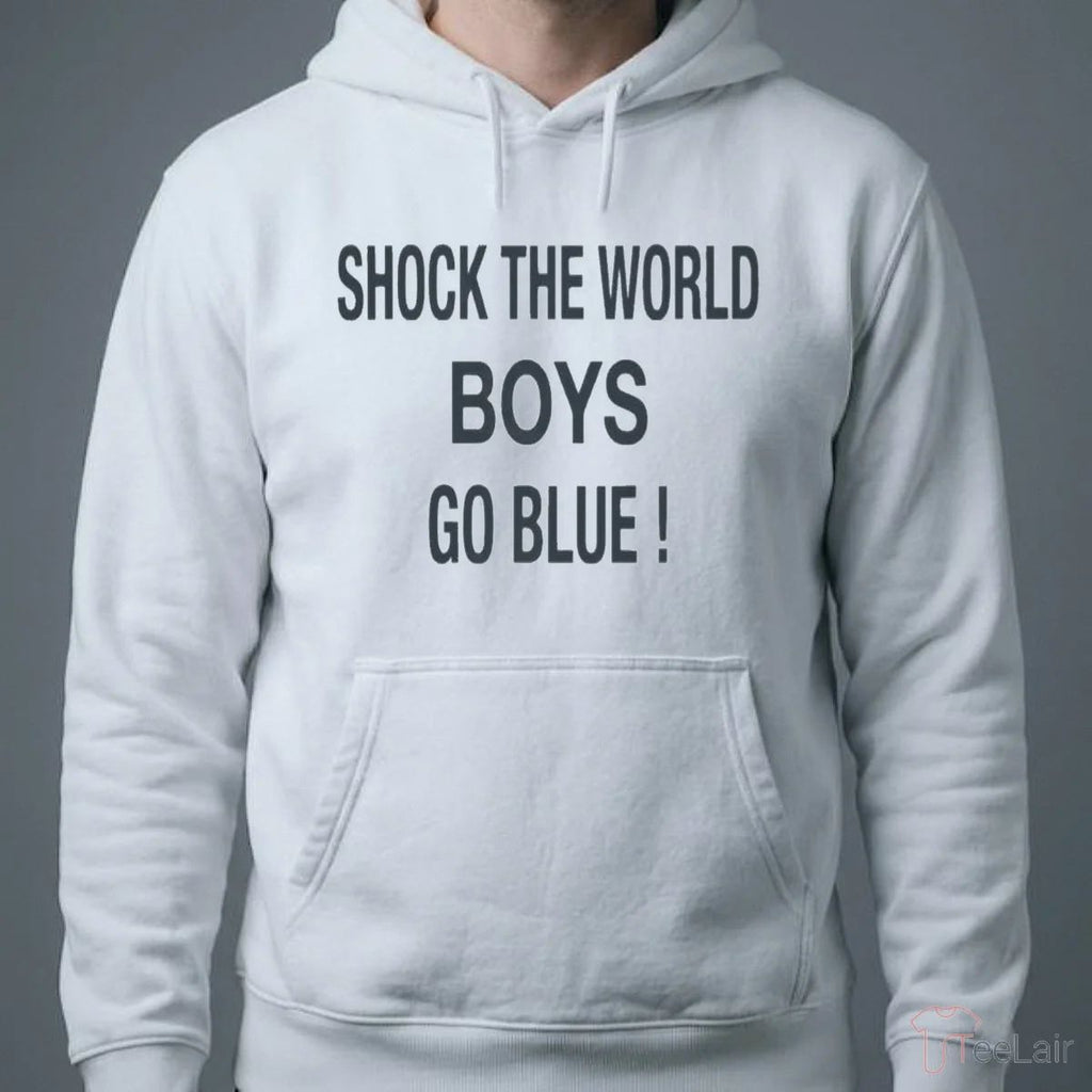 Michigan Wolverines Shock The World Boys Go Blue Shirt