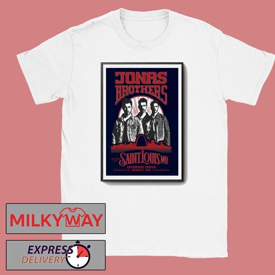 JONAS20 Greetings from Your Hometown Tour Oct 12 2025 Saint Louis MO Poster shirt