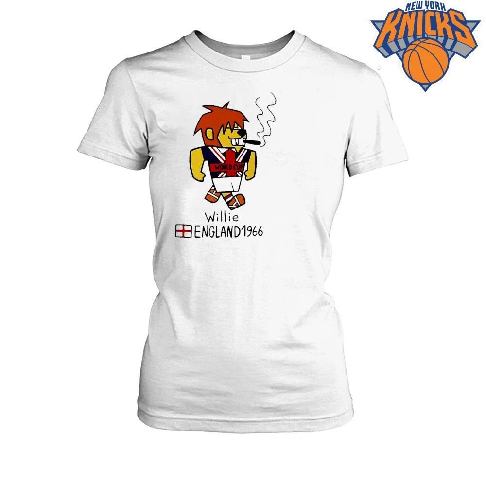 World Cup Willie England 1966 mascot cartoon smoking Cigar Soccer Tournament shirt