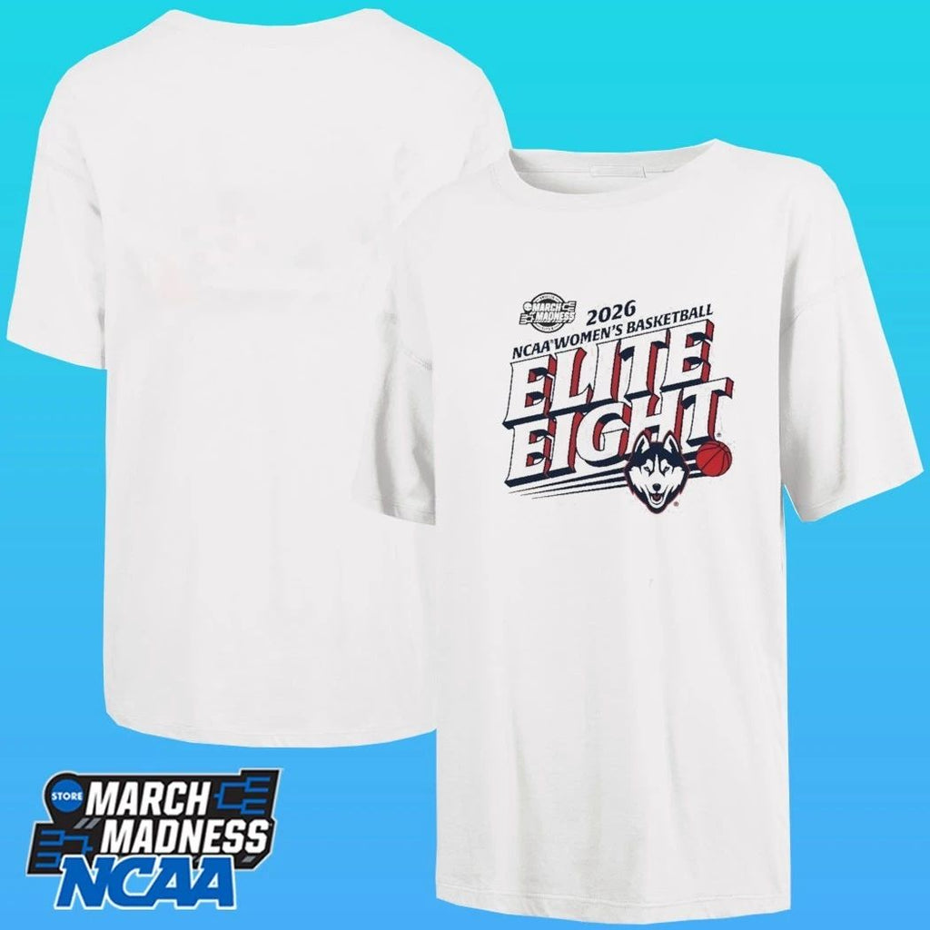 UConn Huskies 2026 NCAA Women’s Basketball Tournament March Madness Elite Eight Shirt