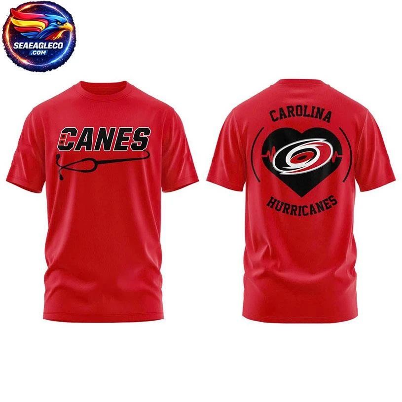 Carolina Hurricanes Healthcare Appreciation 2026 Night Red Two Sided Shirt