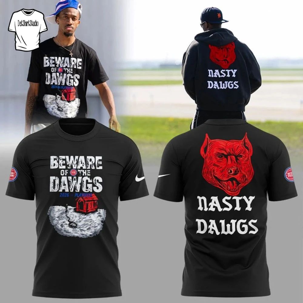 Detroit Pistons BEWARE OF THE DAWGS 2 side Shirt