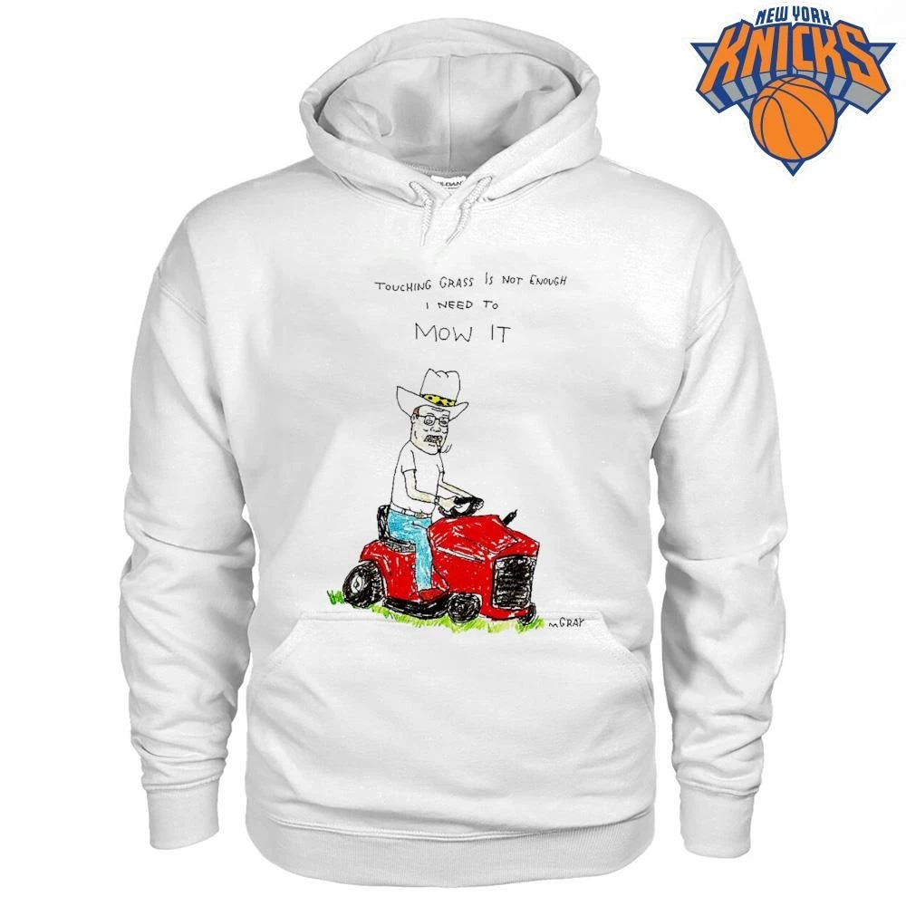 Touching Grass Is Not Enough I Need To Mow It Riding Lawnmower Meme Shirt