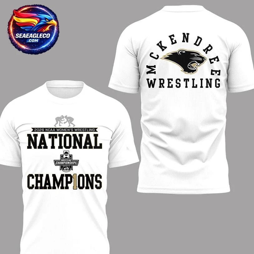 Mckendree Wrestling 2026 NCAA Women’s Wrestling National Champions Two Sided Shirt