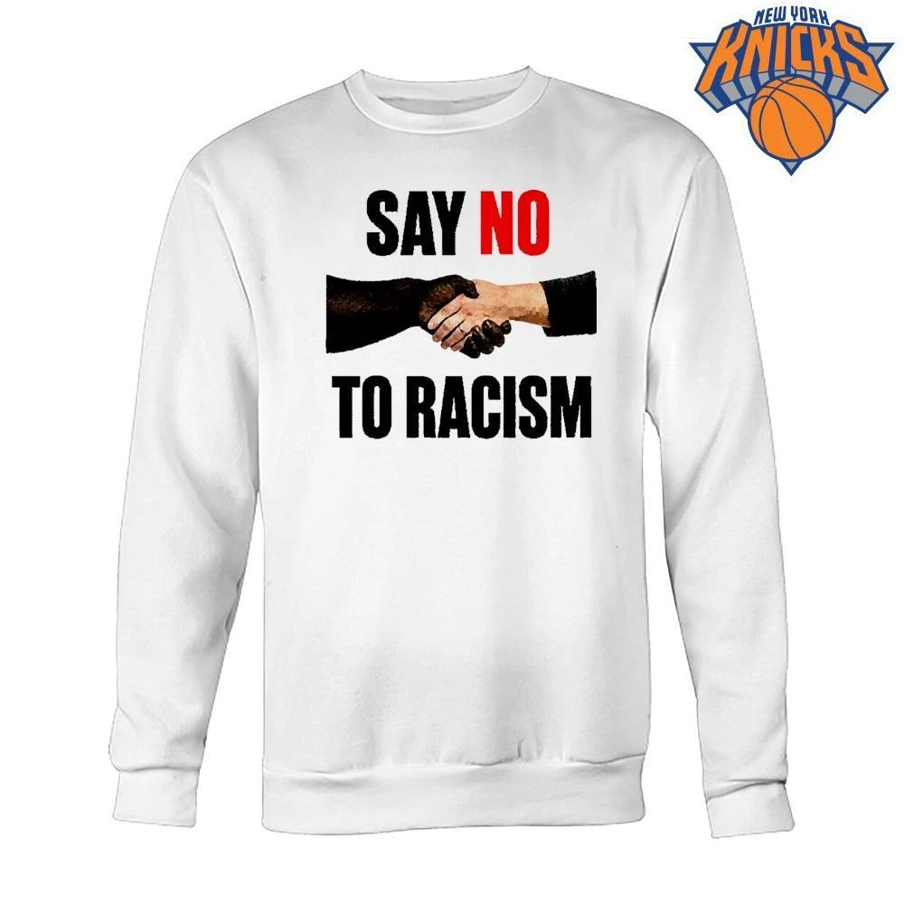 Say No To Racism Gorilla And Human Shake Hands Dark Humor Shirt