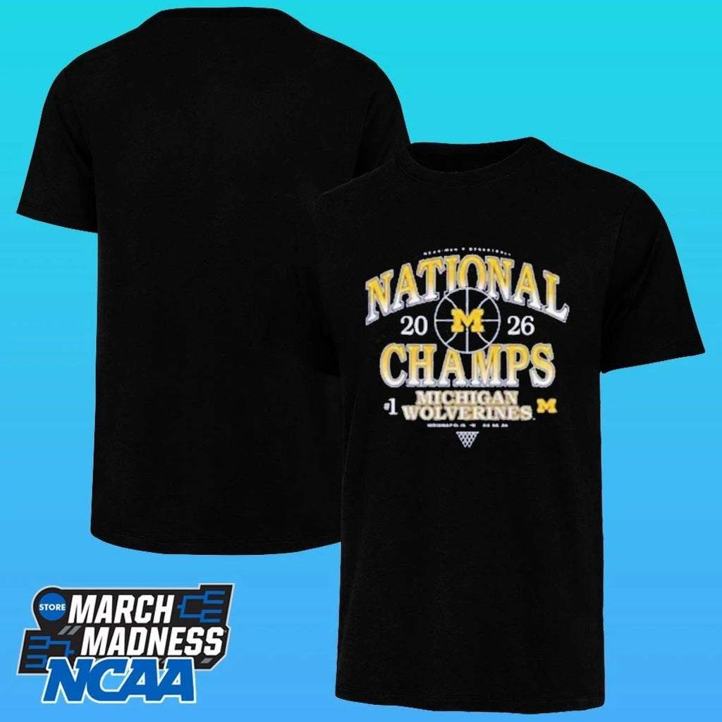 Michigan Wolverines #1 Men’s Basketball National Championship 2026 Shirt