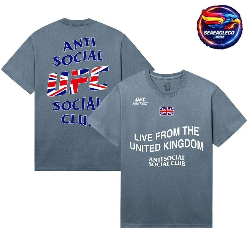 Anti Social Social Club x UFC Unisex UK Fight Night Two Sided Shirt