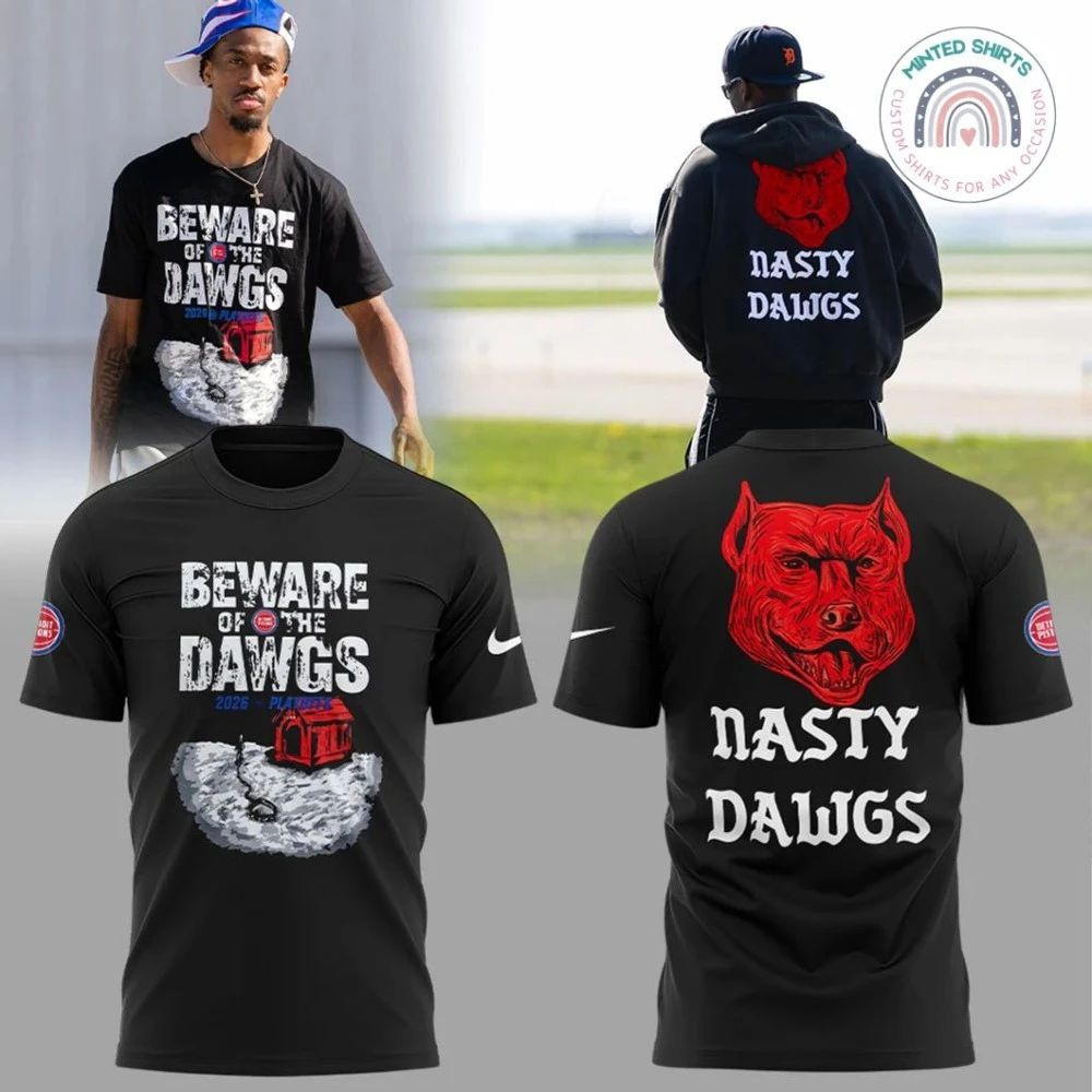 Detroit Pistons BEWARE OF THE DAWGS Edition T-Shirt