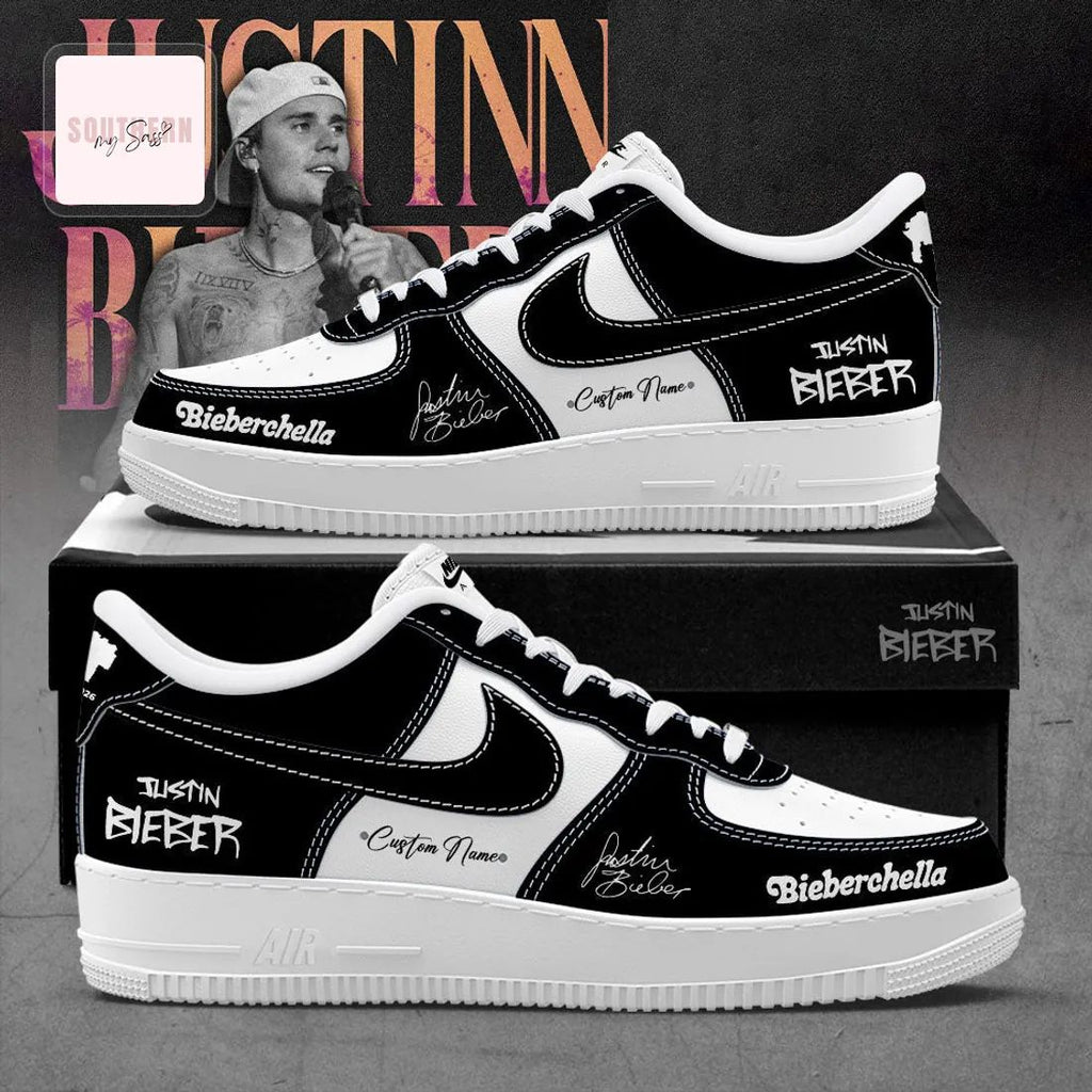 Justin Bieber Bieberchella Headline Coachella Custom Name Air Force 1