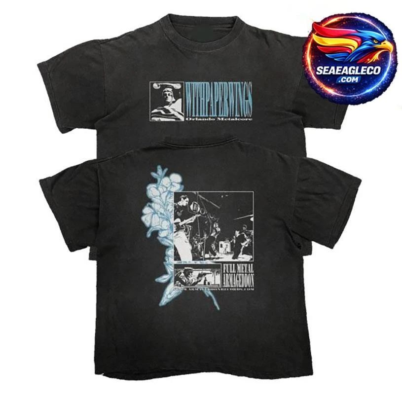 Armageddon Records Withpaperwings Full Metal Two Sided Shirt