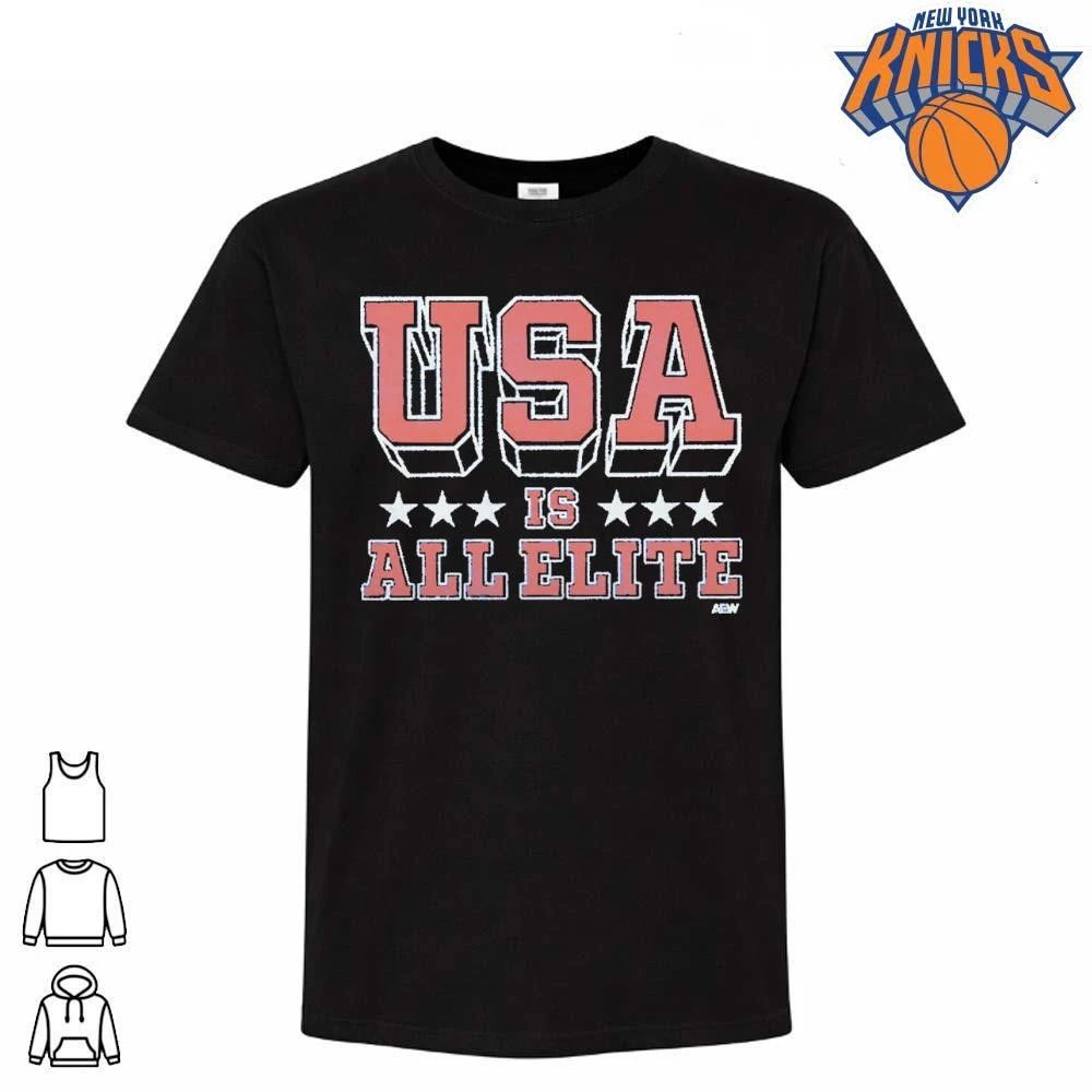 USA Is All Elite AEW Pro Wrestling Patriotic Sports Fan Graphic Shirt