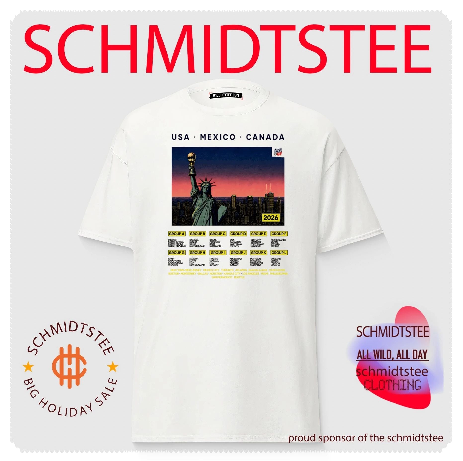 Statue of Liberty 2026 World Cup Retro Poster shirt