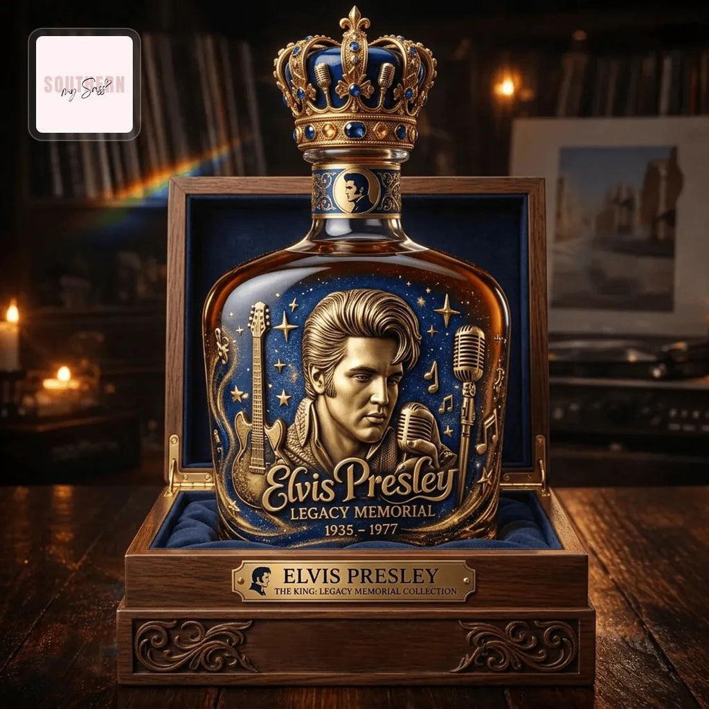 Elvis Presley Legacy Memorial 1935-1977 Whiskey Bottle
