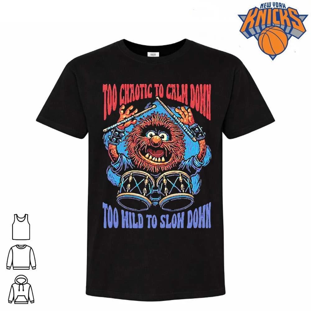 Too Chaotic To Calm Down Too Wild To Slow Down Animal Drummer Shirt