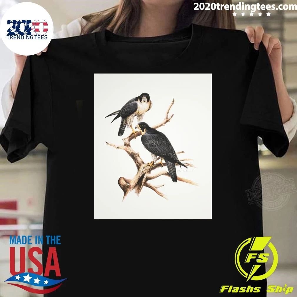 Roger Tory Peterson Peregrines Adult Ash 2026 Tee Shirt