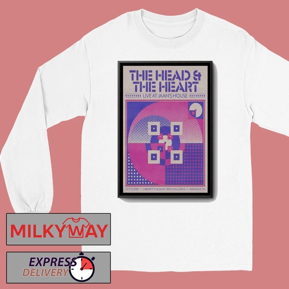 Poster The Head And The Heart Tour 2025 Nashville TN shirt