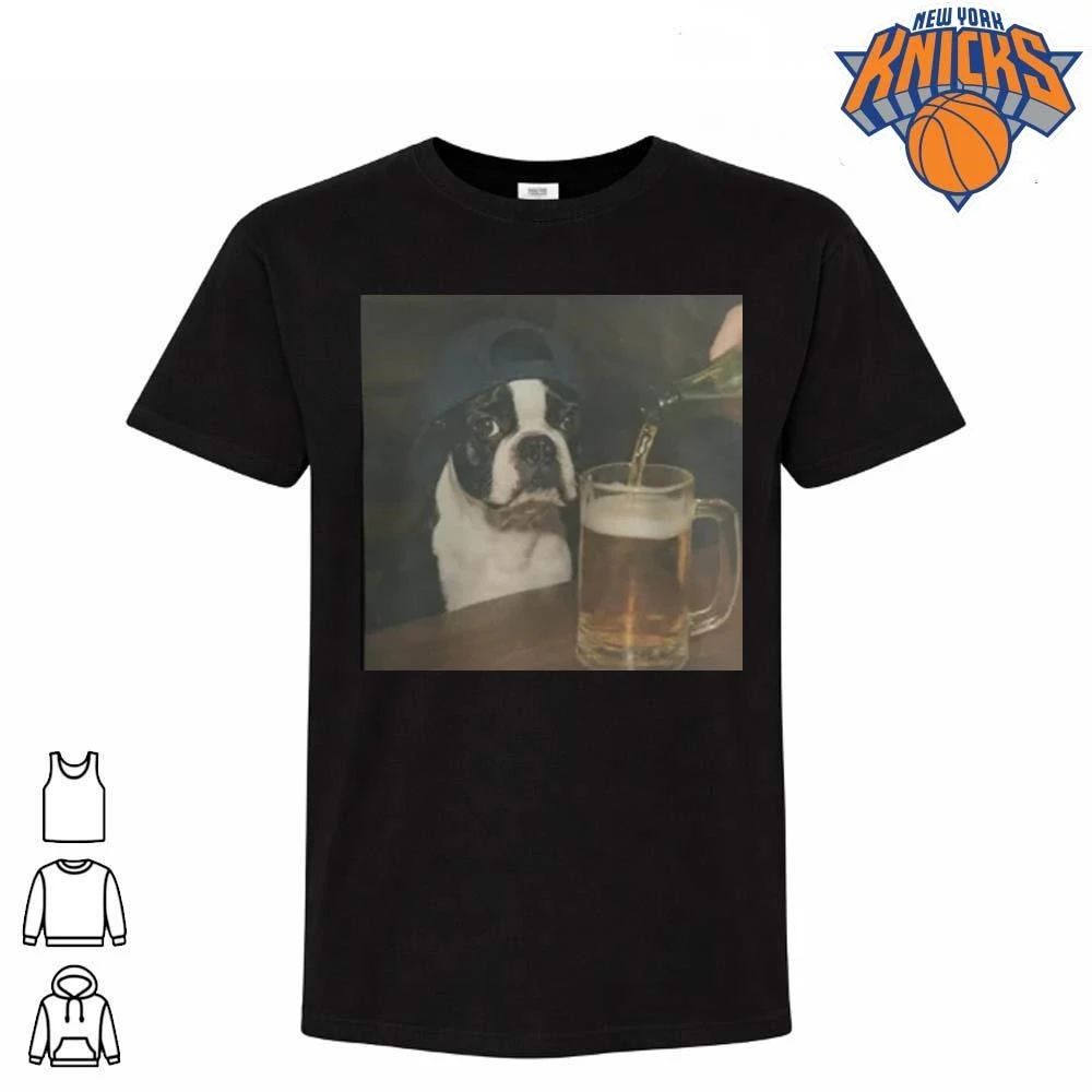 Dylan Crews Boston Terrier Drinking Beer Shirt