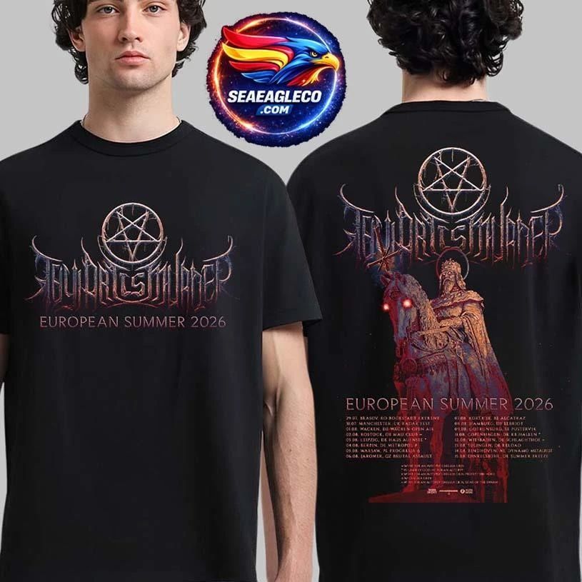 Thy Art Is Murder Year Of The Fire Horse European Summer 2026 Tour Schedule Dates Two Sided Shirt