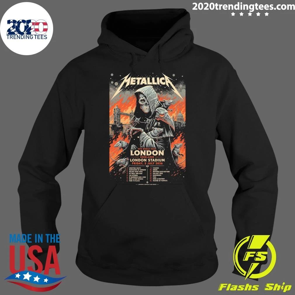 Metallica M72 World Tour London England London Stadium July 3, 2026 Shirt