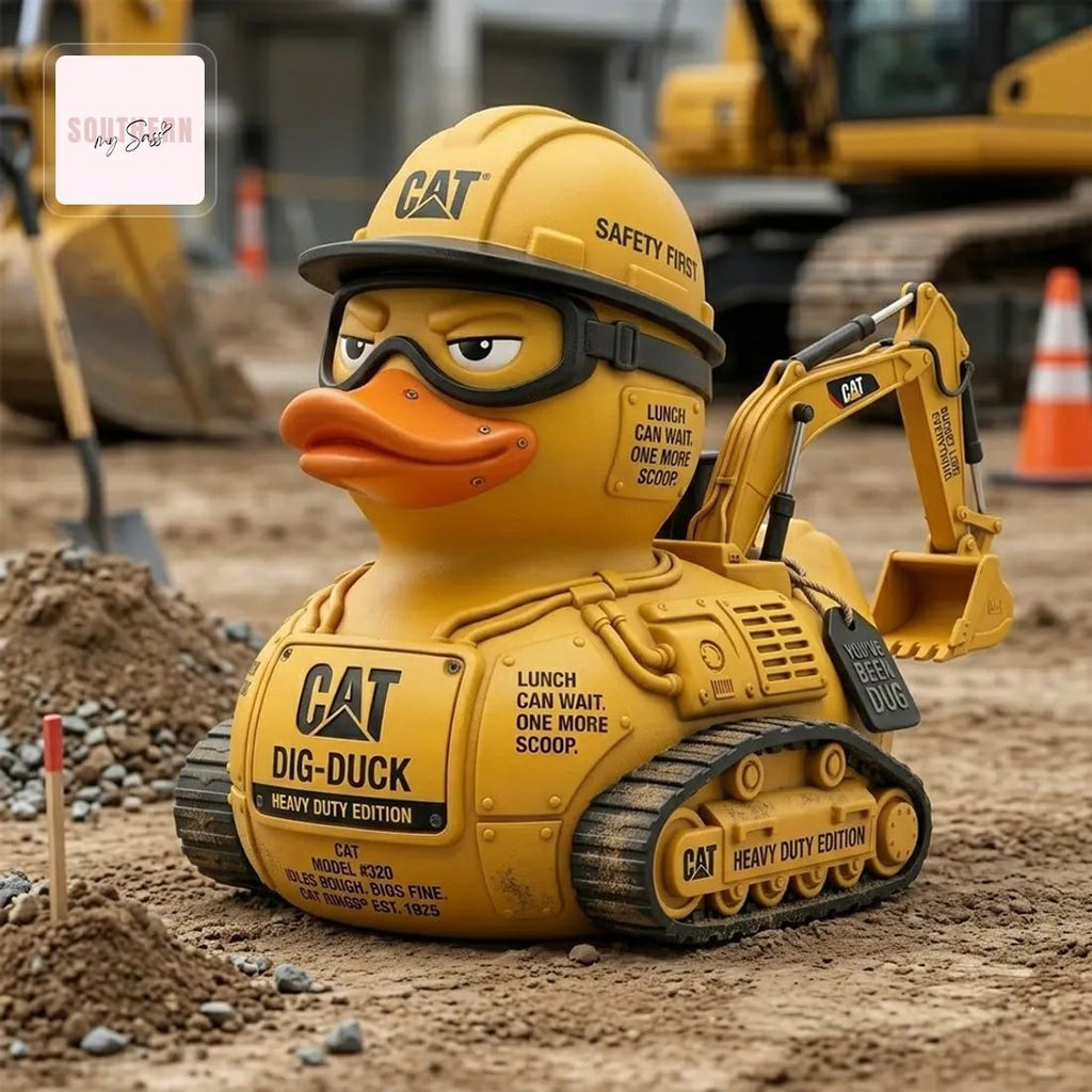 Cat Dig Duck Heavy Duty Excavator Rubber Duck