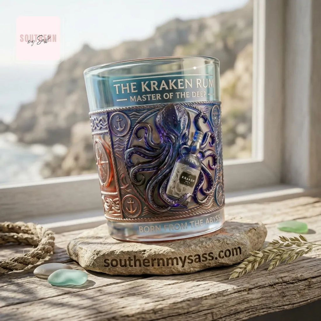 The Kraken Rum Master of the Deep 3D Embossed Premium Whiskey Glass