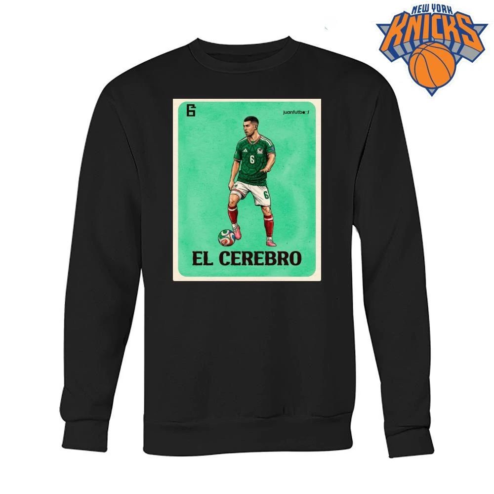 Mexico National Soccer Team El Cerebro Vintage Loteria Card Art Design Shirt