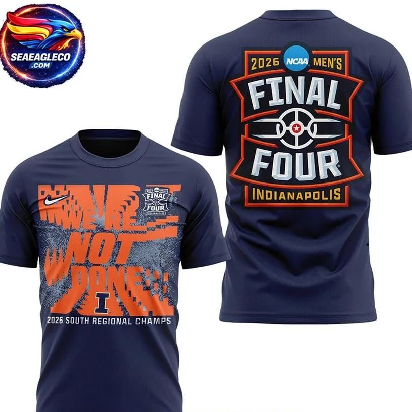 Illinois Fighting Illini 2026 NCAA March Madness Final Four Two Sided Shirt