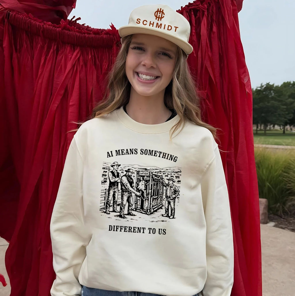 AI Means Something Different to Us Cowboy Cattle Ranching shirt