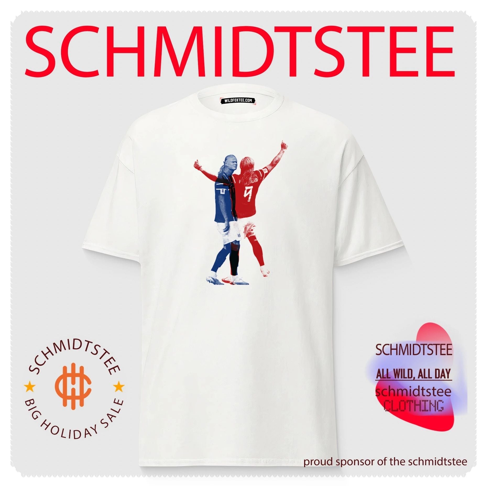 Erling Haaland Norway National Team Halftone Collage shirt