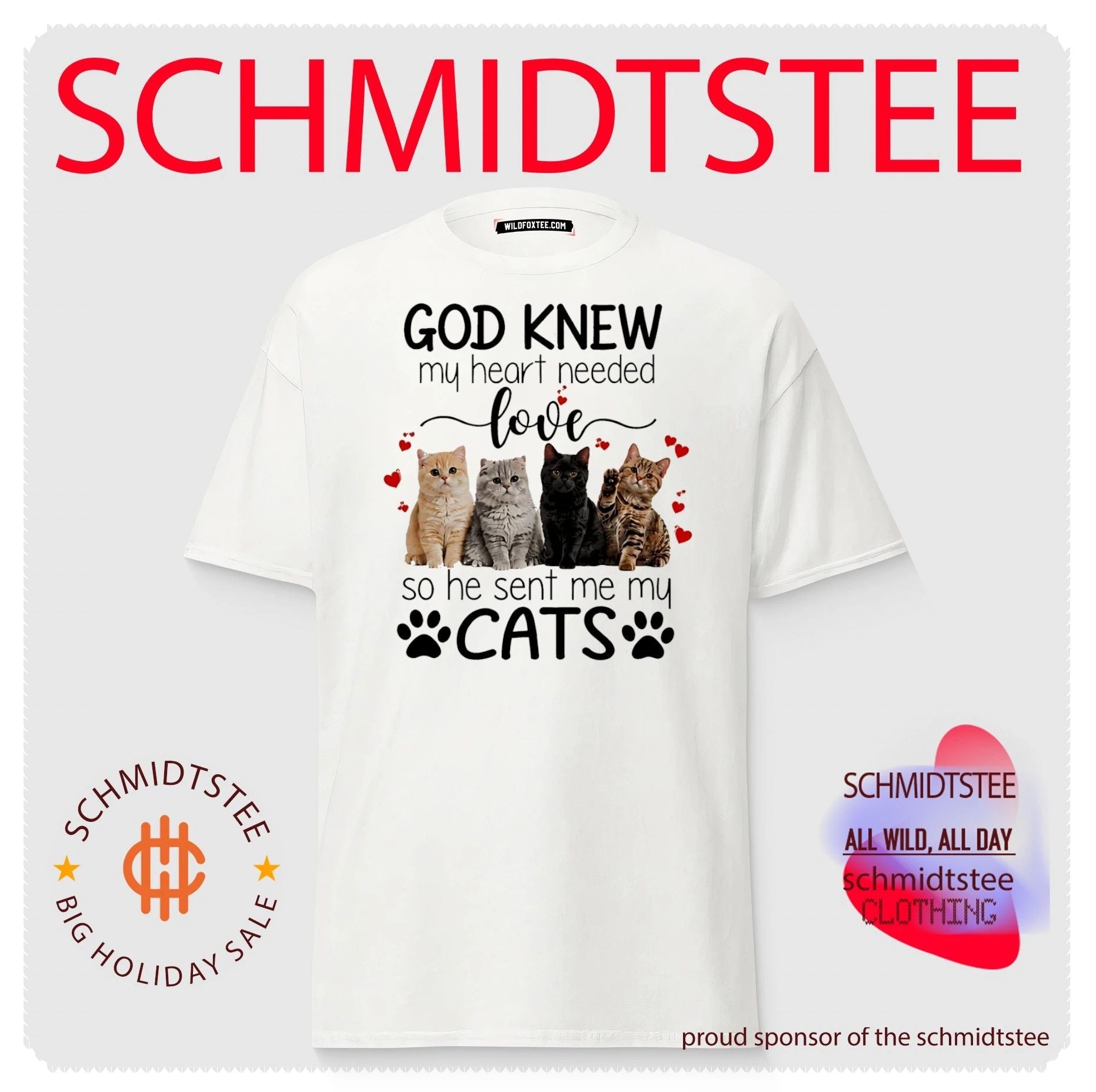 God knew my heart needed love so he sent me my cats shirt
