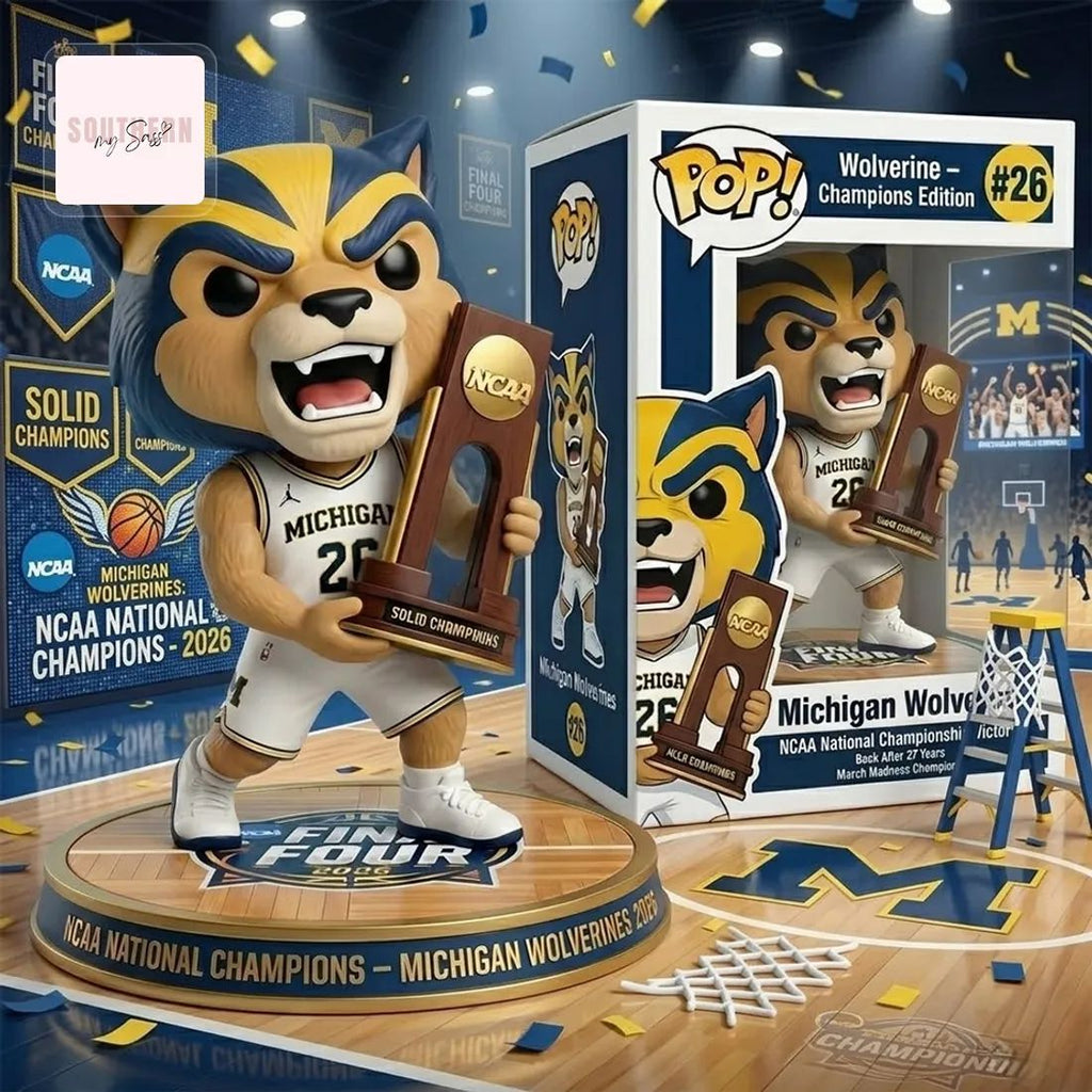 Michigan Wolverines 2026 NCAA National Champions Pop Figure Doll